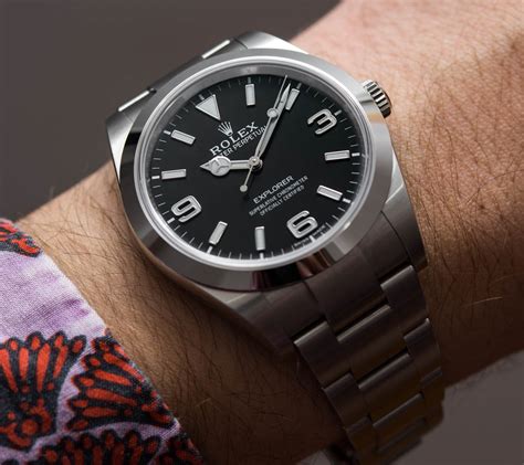 rolex explorer 1 39mm on wrist|rolex explorer 1 price.